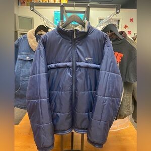 vintage 2000s nike puffer jacket reversible
